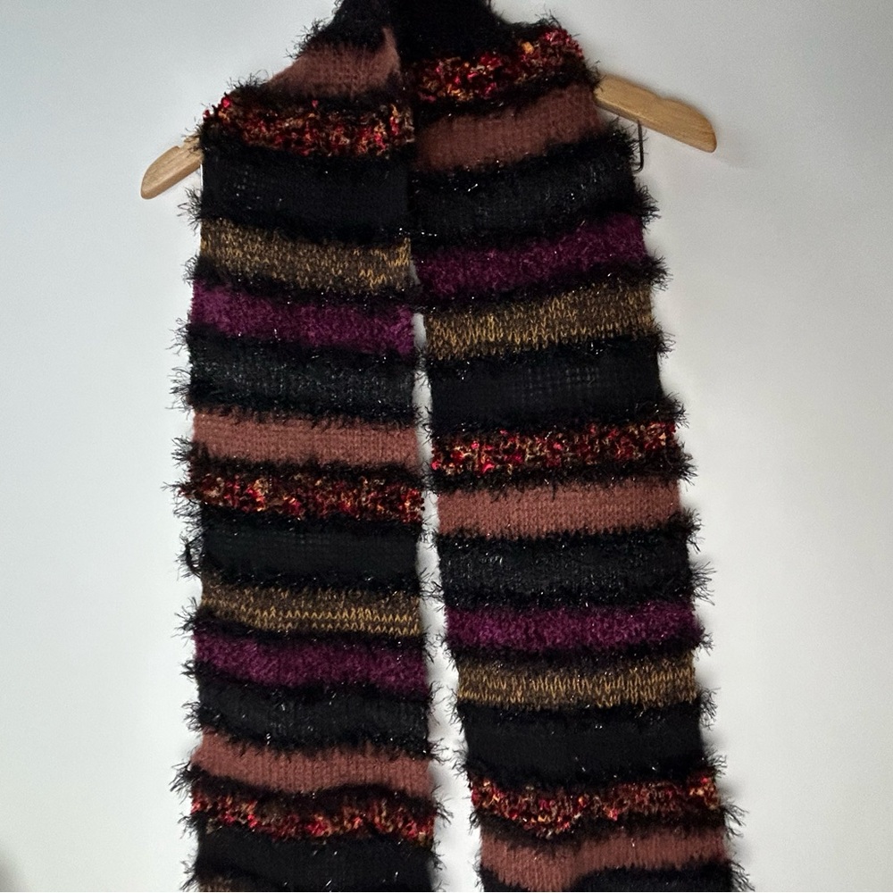 Chico's Eyelash Scarf Multicolor‎ Stripes OS